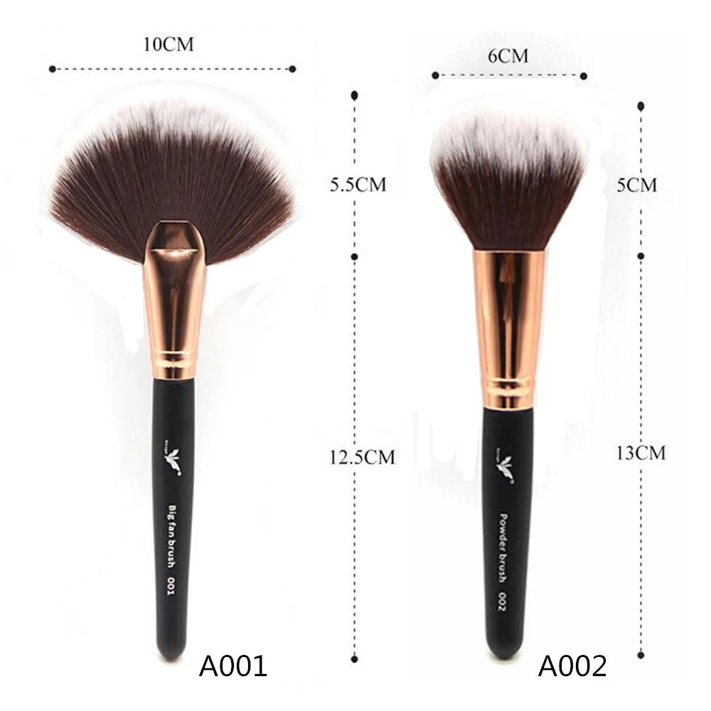 Роскошные брендовые Золотые кисти для макияжа набор основы пудры румян теней век
