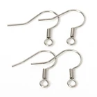 100 шт.лот, французские серьги из нержавеющей стали, крючки для сережек, базовые настройки, сделай сам, серьги, аксессуары для женщин, ювелирные изделия для изготовления