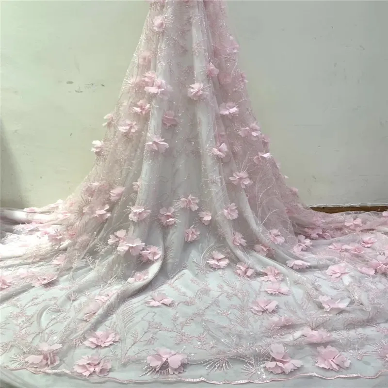 Madison нигерийские кружевные ткани 2019 высокое качество африканские 3D Цветочная