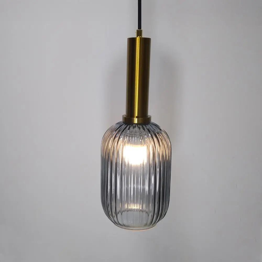 Цветные Подвесные Светильники Стеклянная Подвесная лампа зеленый серый оттенок