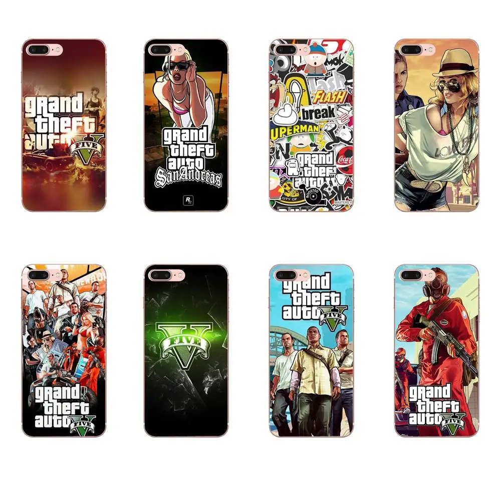 Для Sony Xperia Z Z1 Z2 Z3 Z4 Z5 compact Mini M2 M4 M5 T3 E3 E5 XA XA1 XZ Premium Soft Cool Best Grand Theft Auto Gta 5 V|Бамперы| |