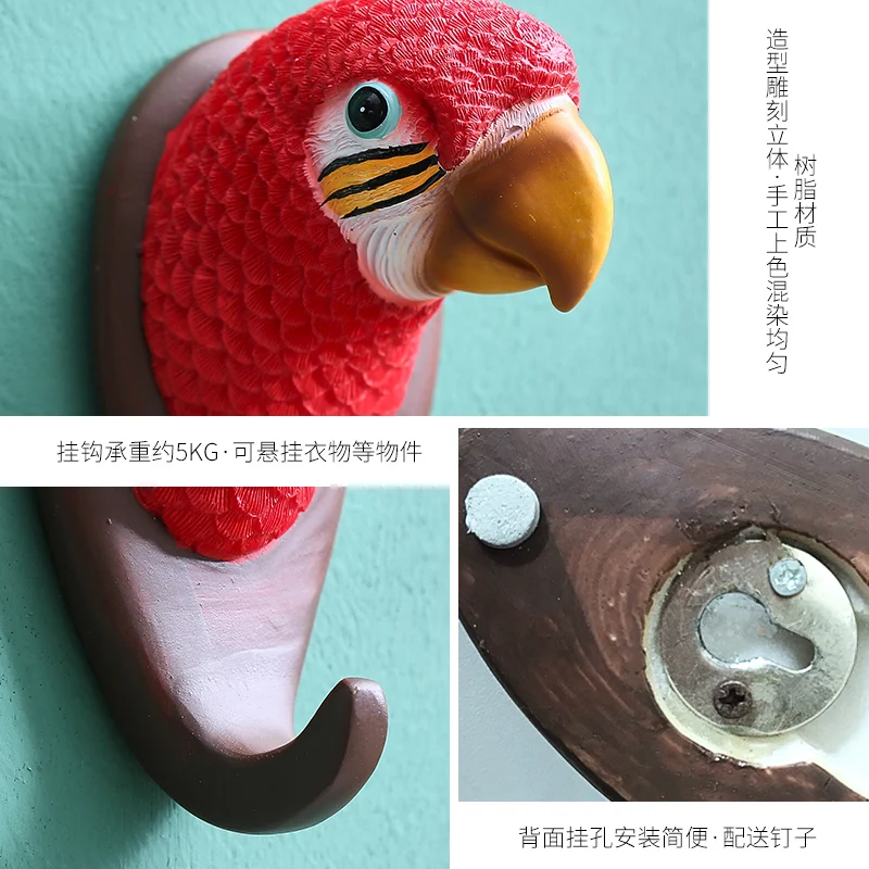 Крючок для одежды с животными креативный настенный крючок дверей вешалка ключей