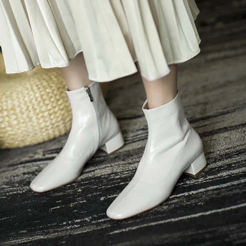 Женские ботинки Martin Mordoan из натуральной коровьей кожи с квадратным носком на