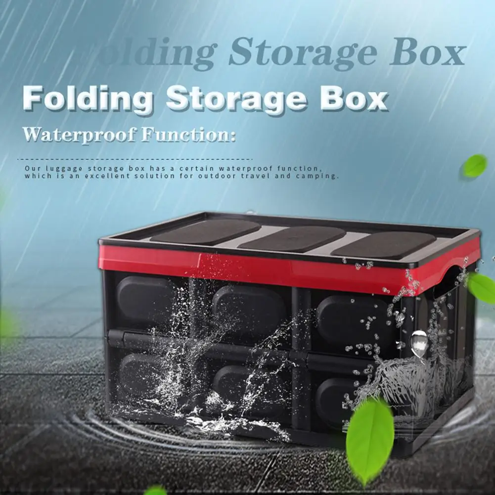 

55L Car Storage Box Car Storage Tools Foldable Storage Box For Trunk Multi-functional Folding Storage Box Water Storage Box