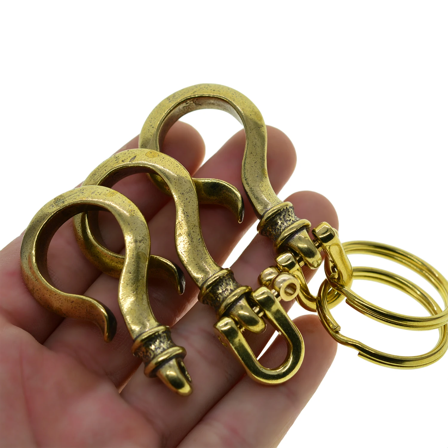 Ручной твердой латуни простота творческой вопросительного знака японский рыба