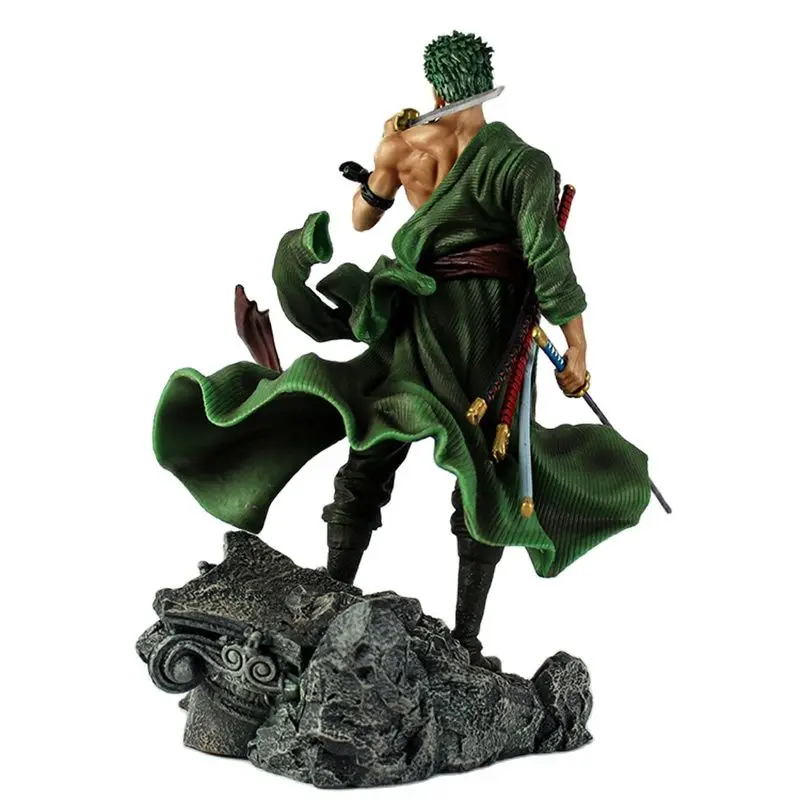 

32cm Anime Figure One Piece Ronoa Zoro Master And apprentice Sauron Mihawk PVC Action Collection Toy Figure Model For Gift Luffy