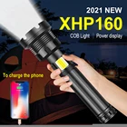 2021 новые XHP160 самая мощная светодиодная вспышка светильник фонарь светильник Xhp90 Перезаряжаемые светодиодный тактический вспышки светильник 18650 Cree Xhp50 Led Фонари