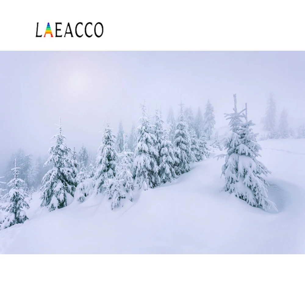 Laeacco зимние фоны тяжелый снег сосновый лес горный портрет Природный живописный