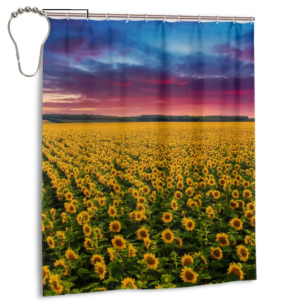 

Новая Водонепроницаемая занавеска для душа с масляным рисунком подсолнуха из полиэстера, декоративные занавески для ванной комнаты с изоб...