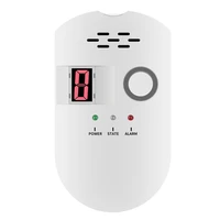 110 240v gas detector alarm wireless digital led display natural leak combustible gas detector for home warning alarm system