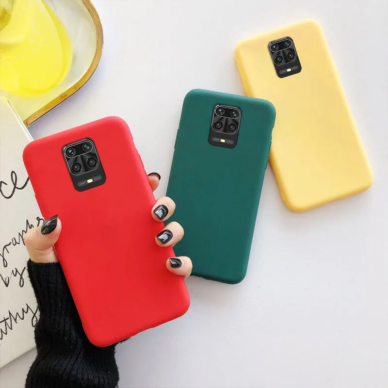 phone pouches Soft Silicone Case for Xiaomi POCO X3 NFC candy colors luxury Case for Redmi Note 9 10 9S 9A 9C 8 Pro 8T 8A 8 7A 7 Mi  M3 cover mobile flip cover
