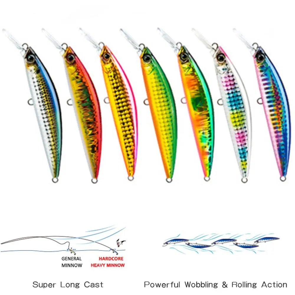 

70mm/16g Crankbaits Tackle Winter Fishing Minnow Lures Long Casting Lure Fish Hooks Sinking Minnow Baits