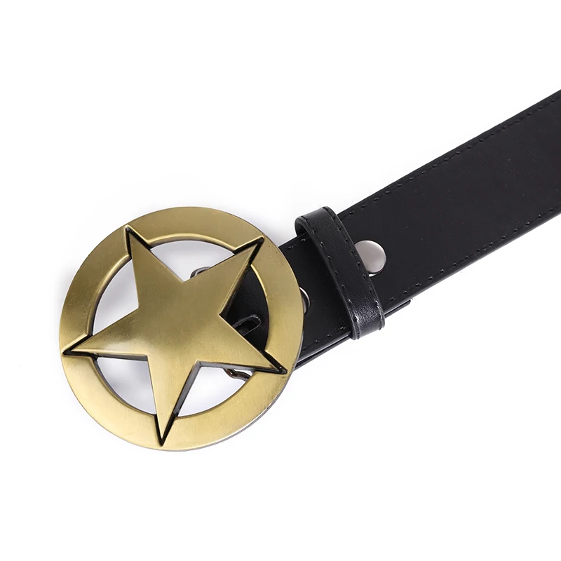 

Western Cowboy Zinc Alloy Belt Buckle Birthday Gift PU Leather Belt