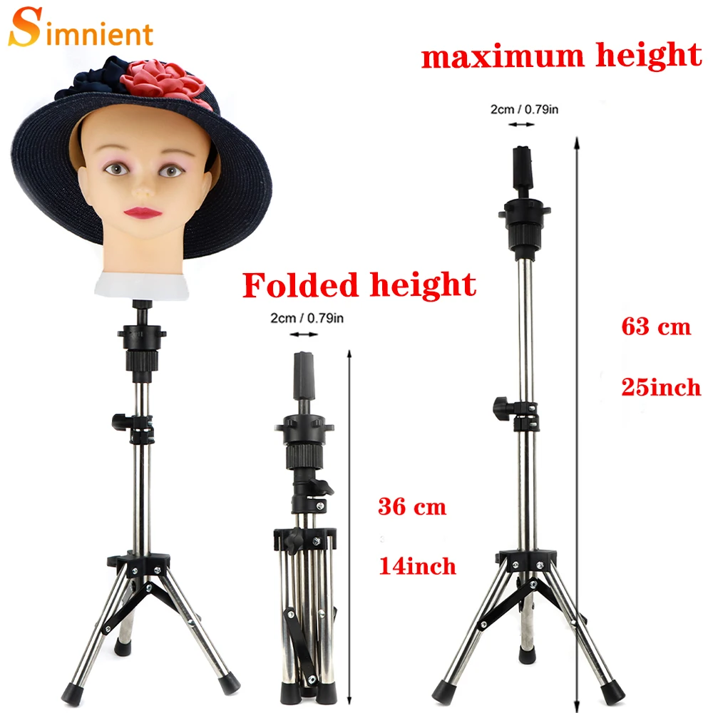 

Adjustable Wig Stand Tripod Holder Brackets Wig Hair Model Head Tripod Bracket Mannequin Head Tripod For Wig Making Hairdressing