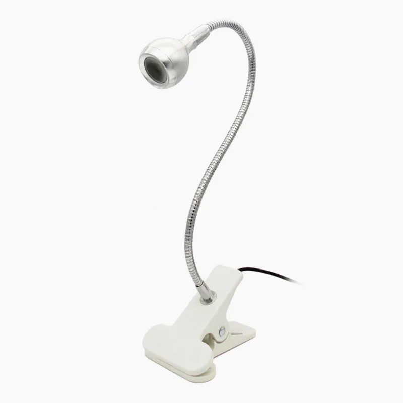 Универсальный гибкий светодиодный светильник с USB разъемом и клипсой настольная