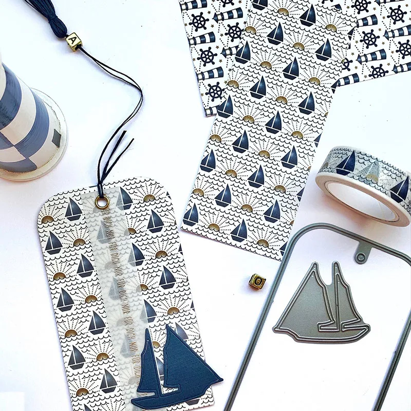 Металлические Вырубные штампы одинокая лодка сделай сам создание открыток