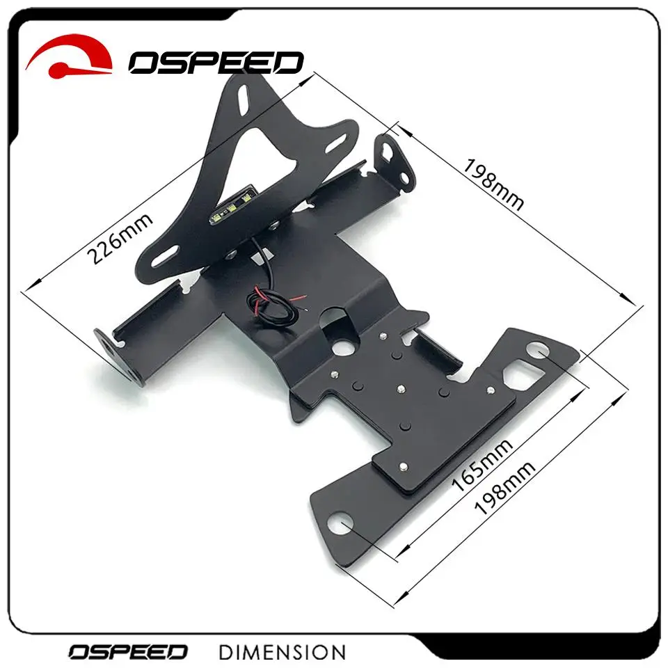 

For BMW S1000RR S1000R S1000 RR HP4 2018-2010 Motorcycle Rear License Plate Tail Frame Holder bracket LED lamp license plate