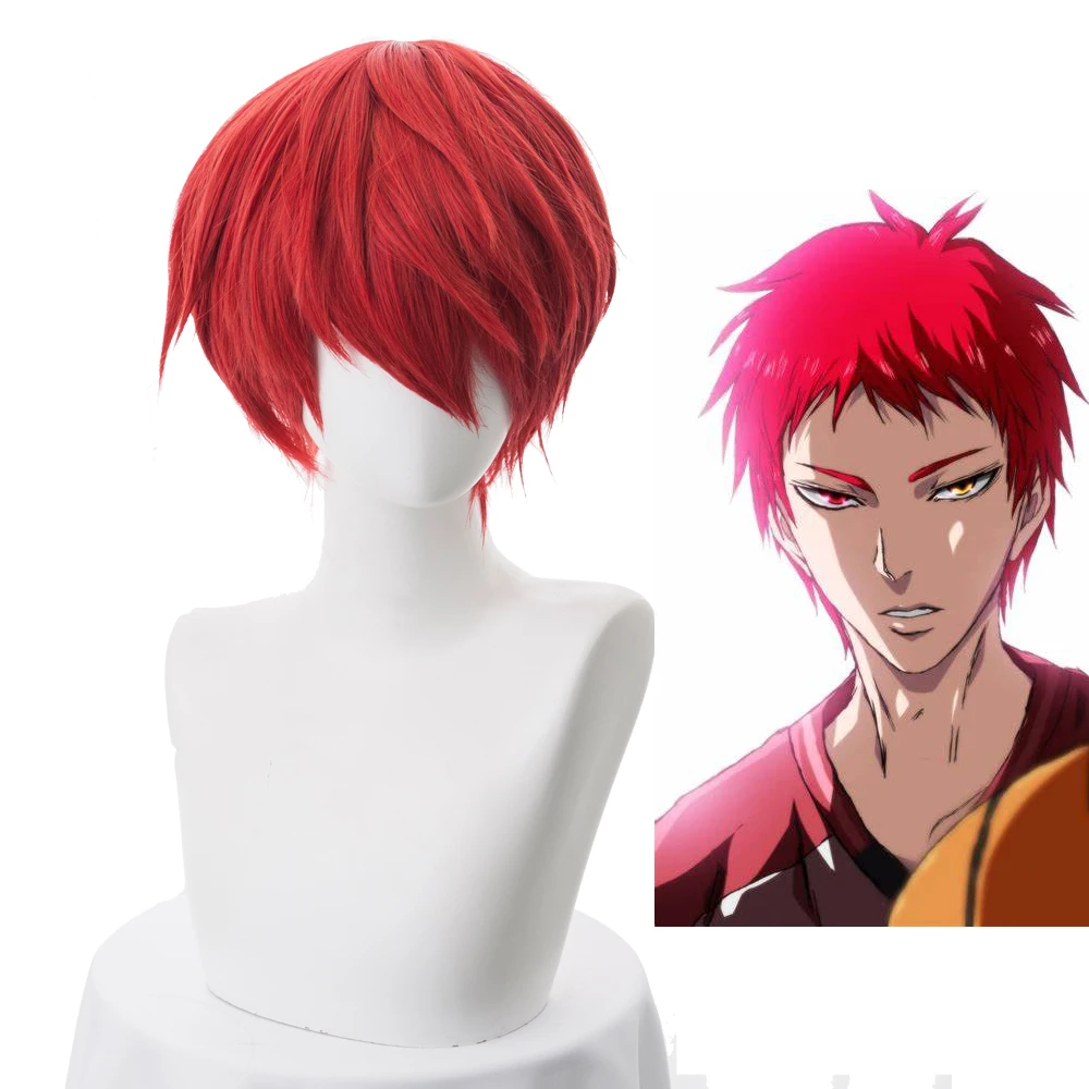 

Wig Kuroko no Basuke Akashi Seijuro Cosplay Wig+Wig Cap Sasori Red Short Wig Assassination Classroom Karma Akabane Karuma