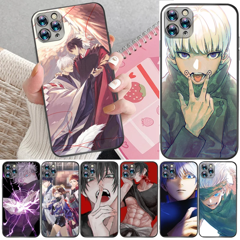 

Jujutsu Kaisen Fushiguro Megumi Sukuna Yuji Itadori Satoru Gojo Phone Case For iPhone X XR XS MAX Carcasa Soft TPU Back Cover