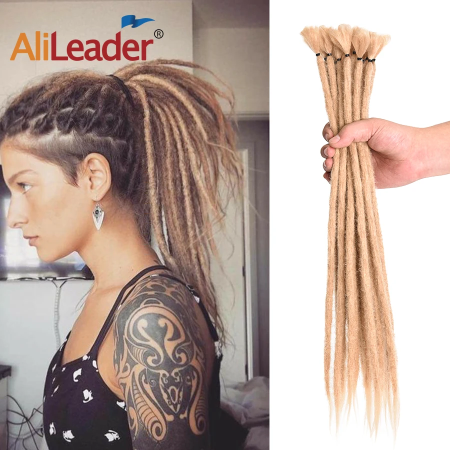 AliLeader 20 дюймов ручной работы дреды удлинители волос синтетические плетеные