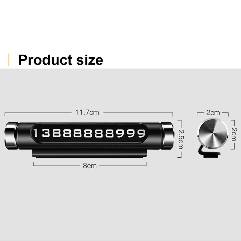 Светящаяся Скрытая Автомобильная карточка для временной парковки поворотная