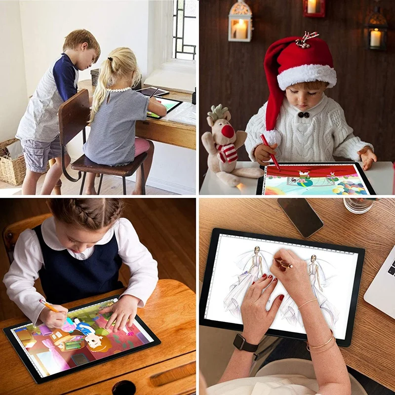 

A4 LED Drawing Pad Tablet Digital ie Tablet Art Painting Copy Board Electronics Painting Table with netic