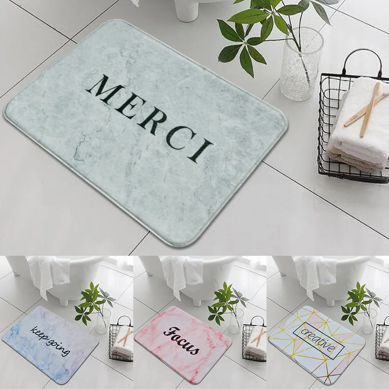 Дверной Коврик Персонализированные буквы мраморный нескользящий вход Крытый