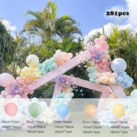 281pcs macaron pink wedding birthday party background baby shower supplies mint green event decoration balloon garland arch kits