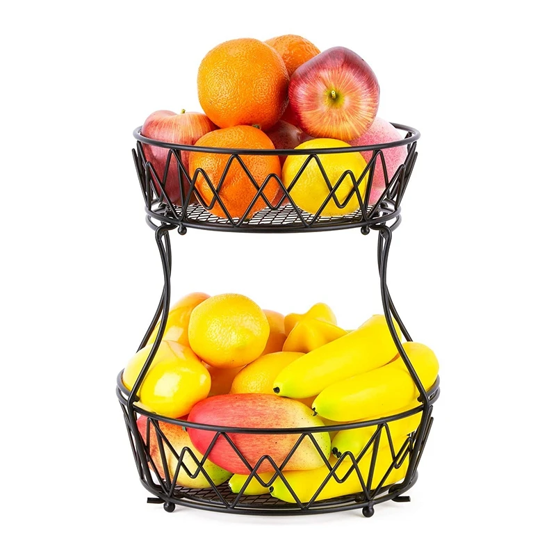 Tiered Fruit Bowls Orange Storage Stacking for Kitchen Countertop Food Bread Snack Counter Detachable Organizer | Дом и сад