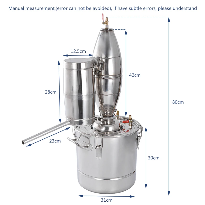 20л/30л домашний дистиллятор 304 нержавеющая сталь для домашнего использования