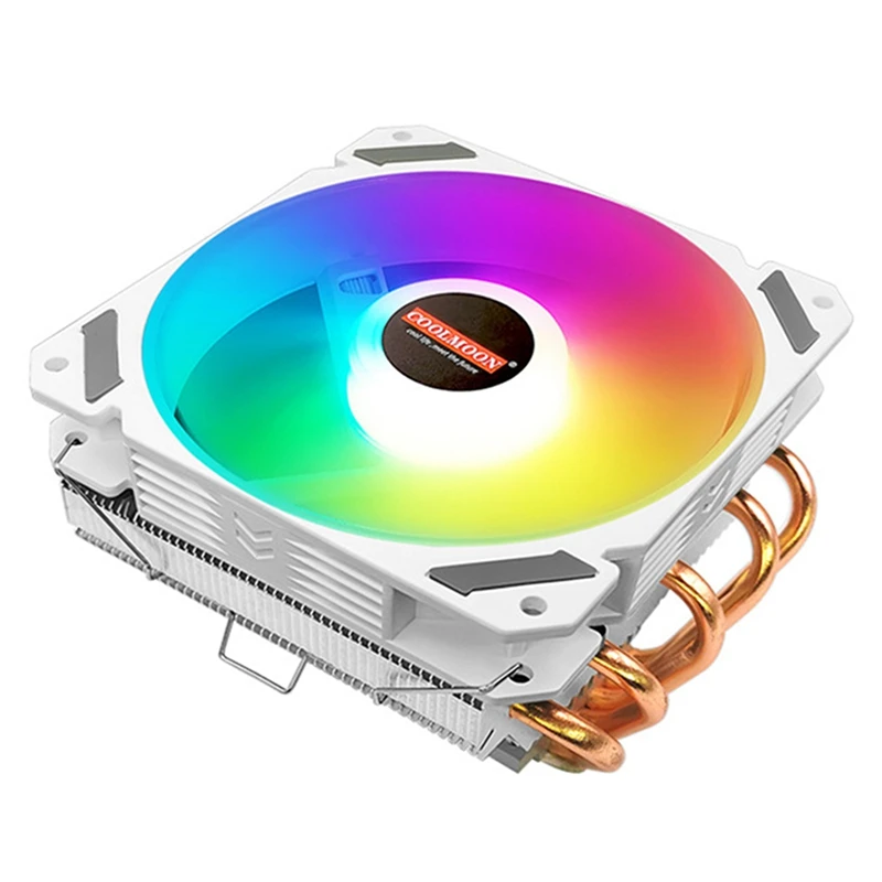 

Радиатор для ЦП COOLMOON T500, 12 см, бесшумный вентилятор, 5 медных трубок, ШИМ, контроль температуры, радиатор для ЦП для настольного компьютера