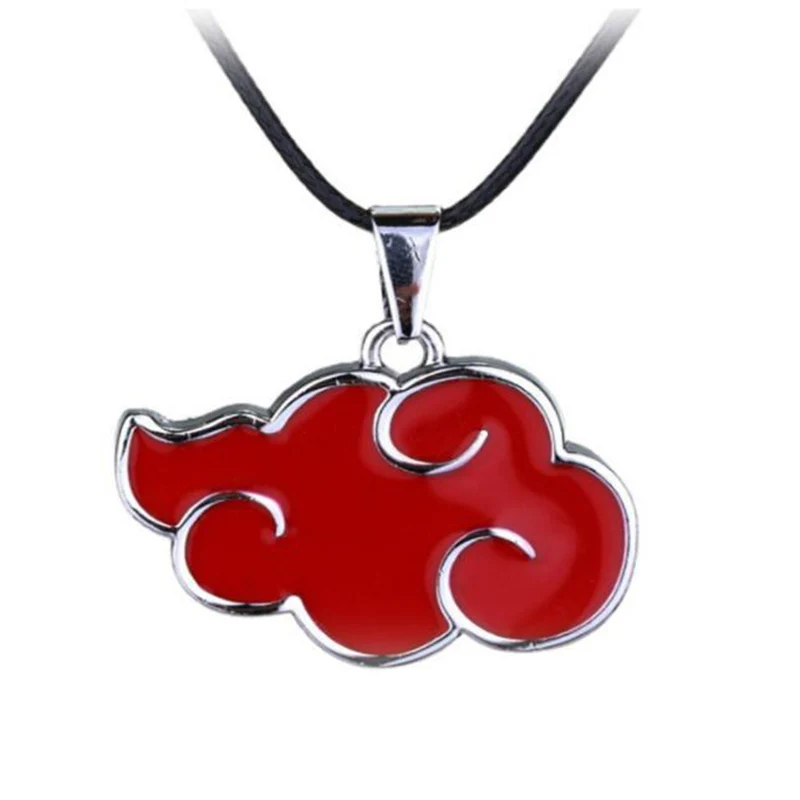 

Punk Akatsuki Organization Red Cloud Sign Metal Unisex Pendant Japanese Anime Cosplay Jewelry Women Men Necklace Gifts