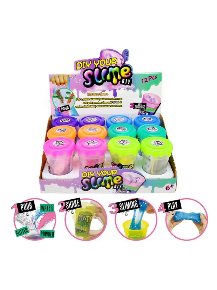 Горячая продажа слизи Сделай Сам консервированный набор шейкеры качалка порошок