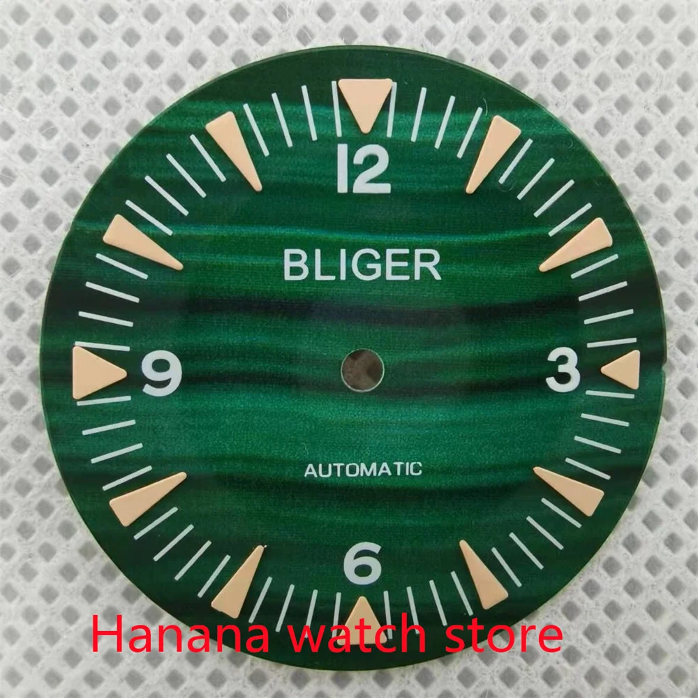 BLIGER 32 мм зеленый светящийся циферблат с движением NH35 NH36 | Наручные часы