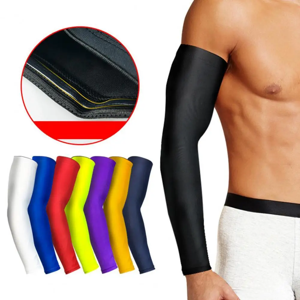 

1Pcs Arm Sleeves Basketball Breathable Quick Dry UV Protection Running Elbow Pad Fitness Armguards Sports Cycling Arm Warmers