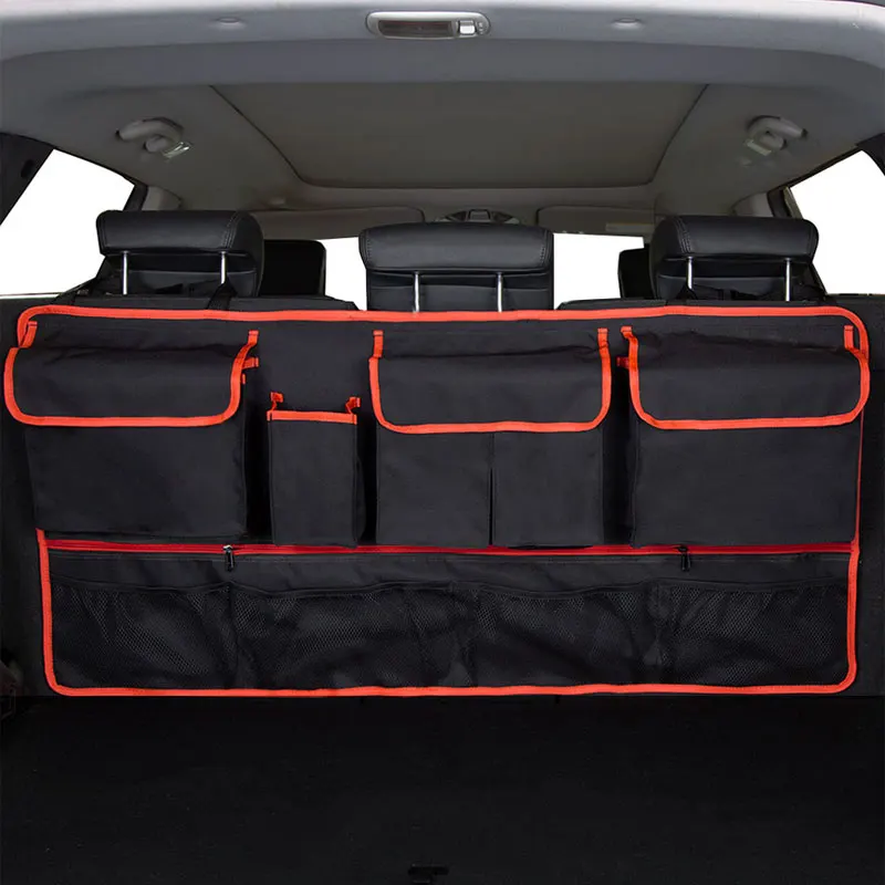 

New Car Trunk Organizer With 9 Pockets Large Capacity Storage Bag Backseat Oxford Cloth Backseat Stowing And Tidying Accessories