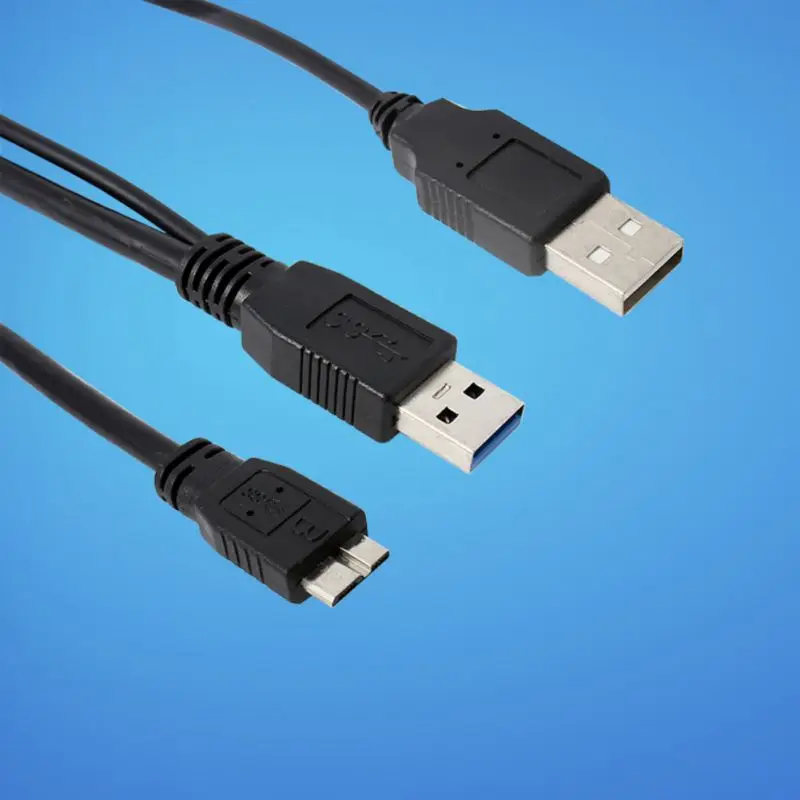 С USB кабель питания y-образный двойной соединитель линия для портативный жесткий