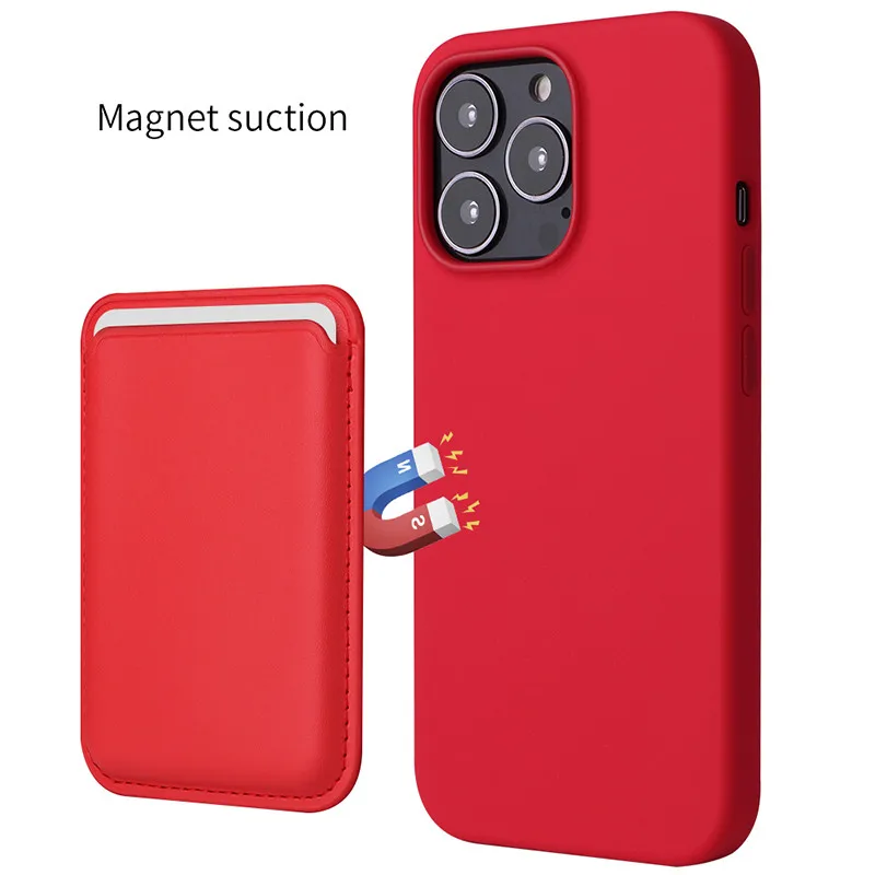 Чехол-бумажник из натуральной кожи с карманом для карт Magsafe Iphone 12 13 Pro Max |