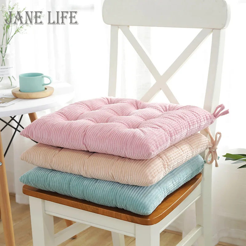 

Fashion hot sale Corduroy upholstered office student chair upholstered simple solid color flooring home tatami seat cushion