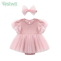 newborn clothes infant dresses for baby girl wedding party princess tulle dress 1st year birthday mesh tutu baptism dress 0 12m
