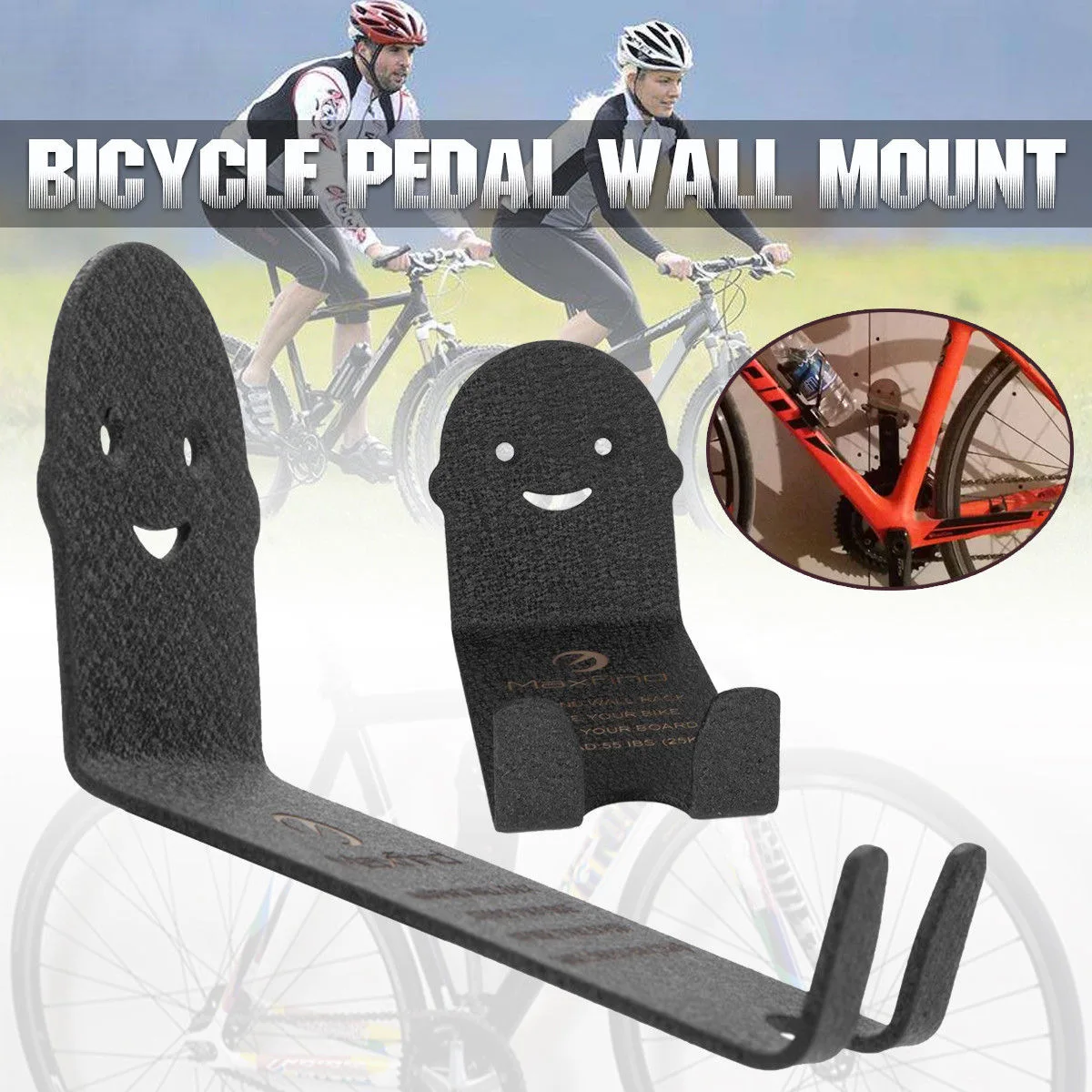 

3pcs/set Bike Bicycle Rack Cycling Pedal Padlock Holder Tire Wall Mount Bike Wall Support Storage Hanger Stand Bicycle Accessory