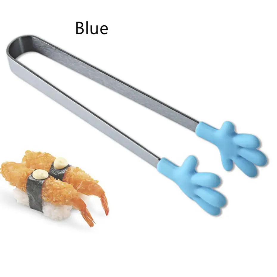 Красочные силиконовые Палм клип пищевой нескользящей нержавеющей стали мини