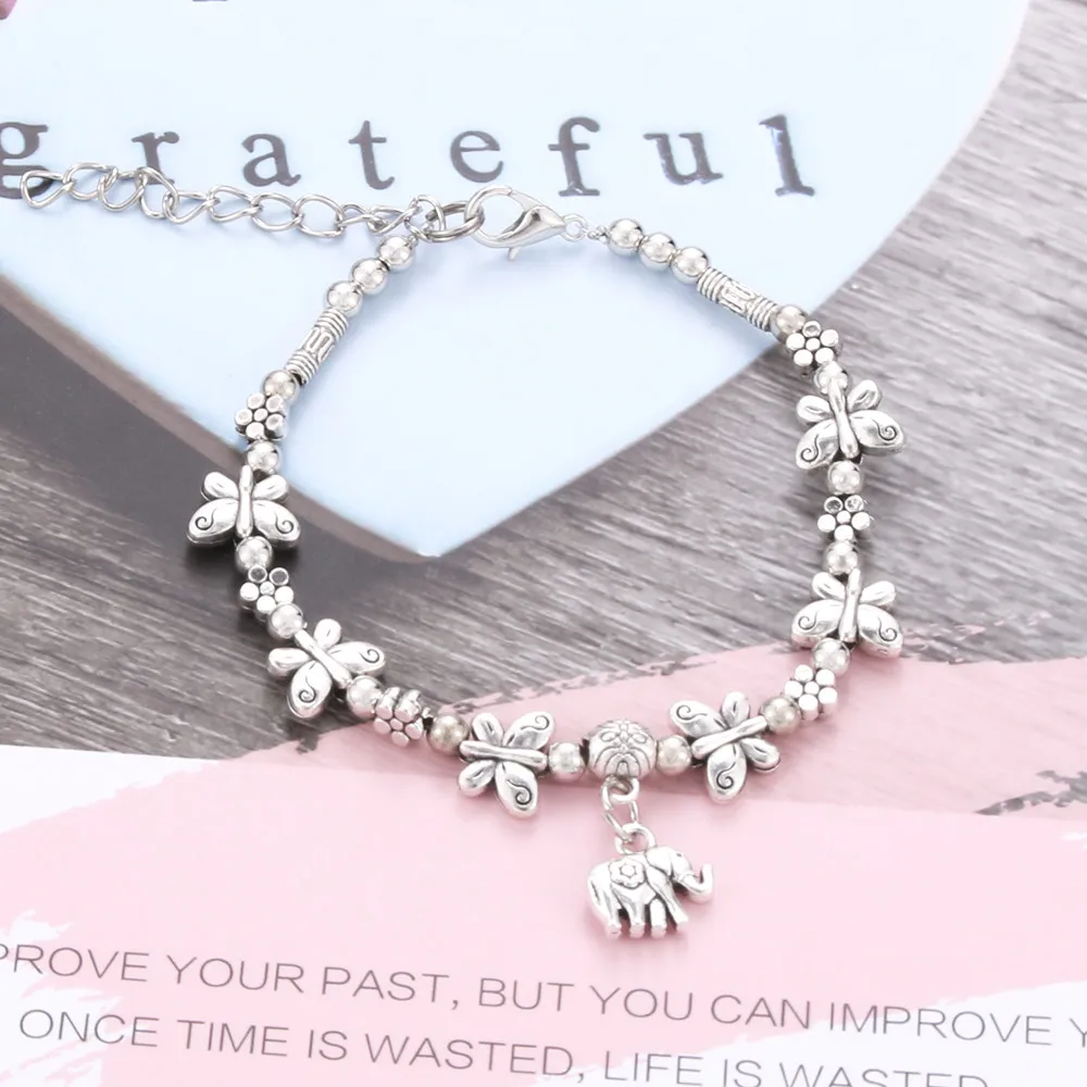 Рождественский Эластичный регулируемый браслет цепочка с металлической совой и