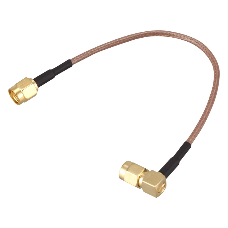 

6" SMA Male to SMA Right Angle Male Plug Jumper Pigtail Cable RG316