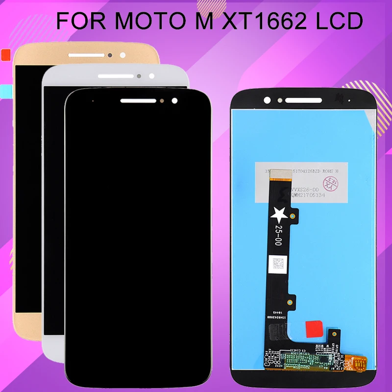 Catteny для MotoRola Moto M Xt1663 lcd дисплей с кодирующий преобразователь сенсорного экрана в сборе 5," Замена Xt1662 lcd