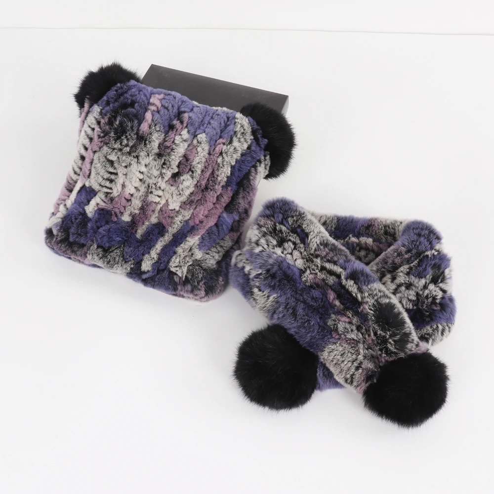 С натуральным мехом для детей шарфы головные уборы наборы российских зима