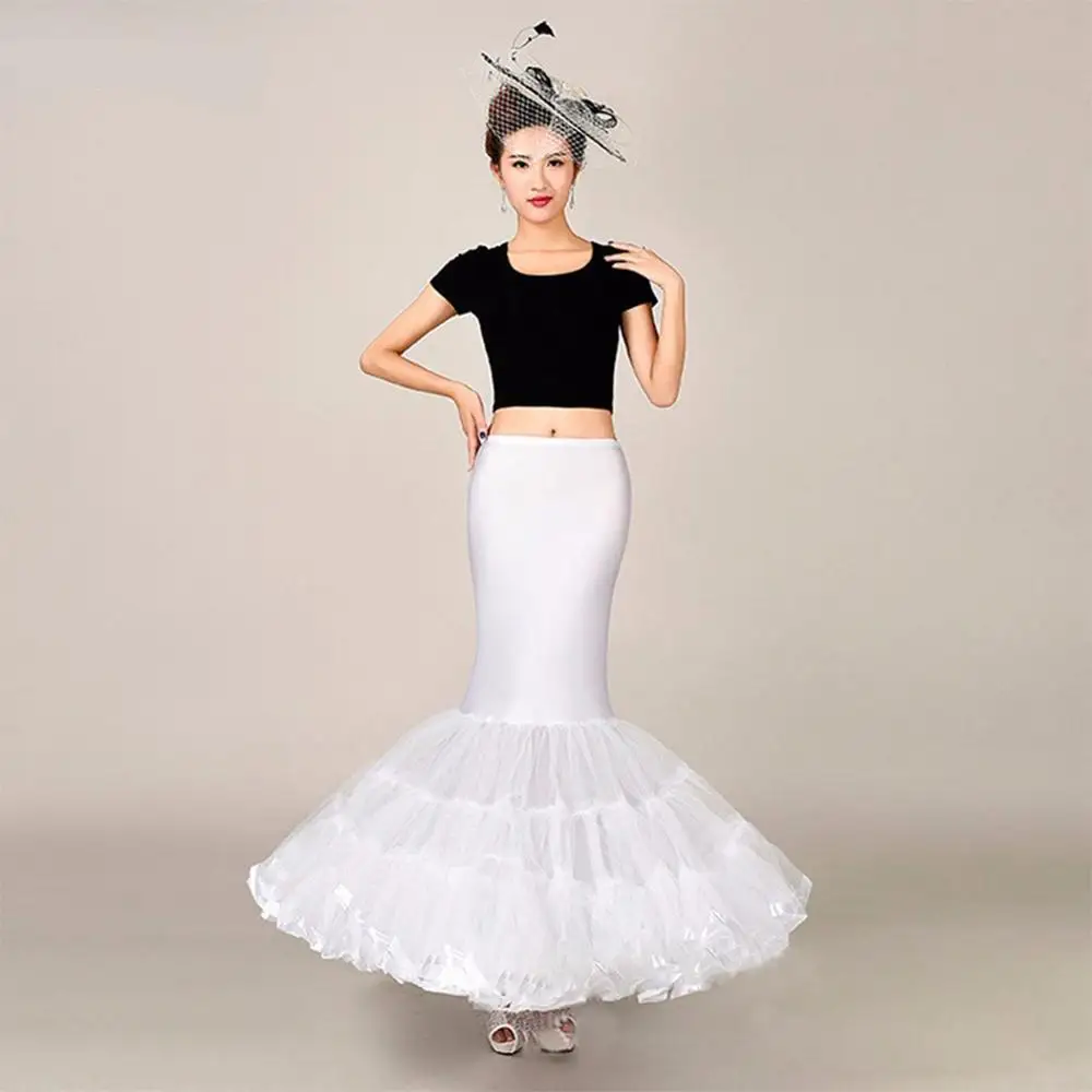 2020 эластичная тканевая длинная юбка американка Русалочка пышная Нижняя Jupon Mariage
