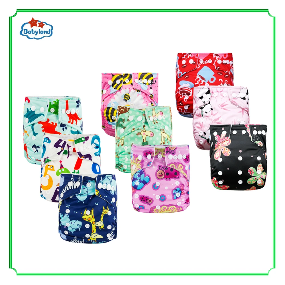 50pcs Baby Cloth Diaper Covers Babyland My Choice 102 Prints Washable Baby Nappy Kids Soft Diaper for Day /Night Nappy