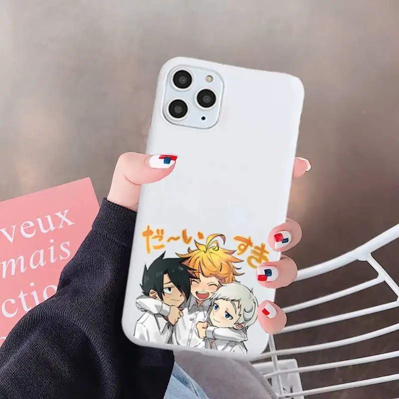 

The Promised Neverland Japan anime Phone Case Candy Color for iPhone 6 7 8 11 12 s mini pro X XS XR MAX Plus