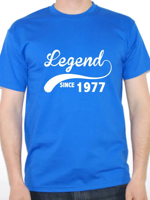 

T-Shirt 2020 Fashion Men Hot Sale Men T Shirt Fashion Legend Since 1977 Cool T-Shirts Designs Best Selling Men
